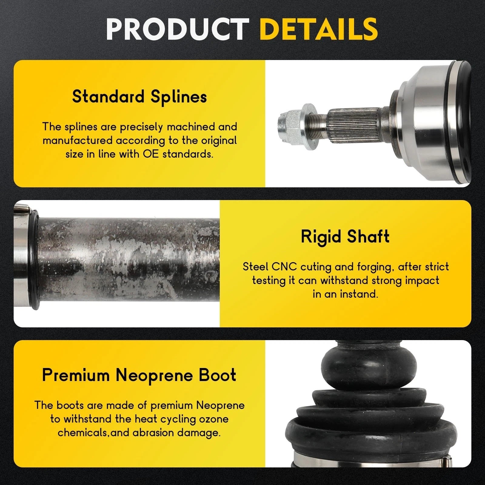 CV Axle Assembly Set for Volkswagen Touareg (2004–2008)