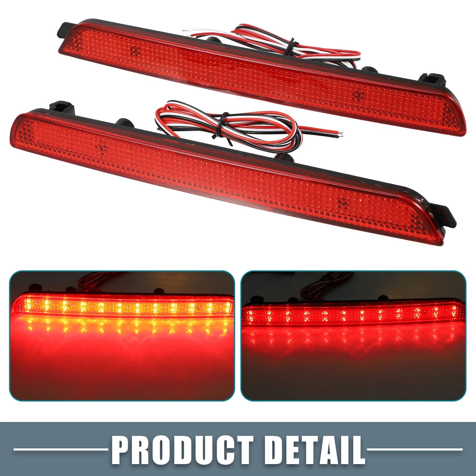 2X Rear Bumper Reflector LED Brake Tail Light BN8R-51-5M0B for Mazda 3 (2005–2009)
