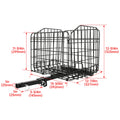 Folding Rear Basket for Mobility Scooters (Sturdy Steel, Black)