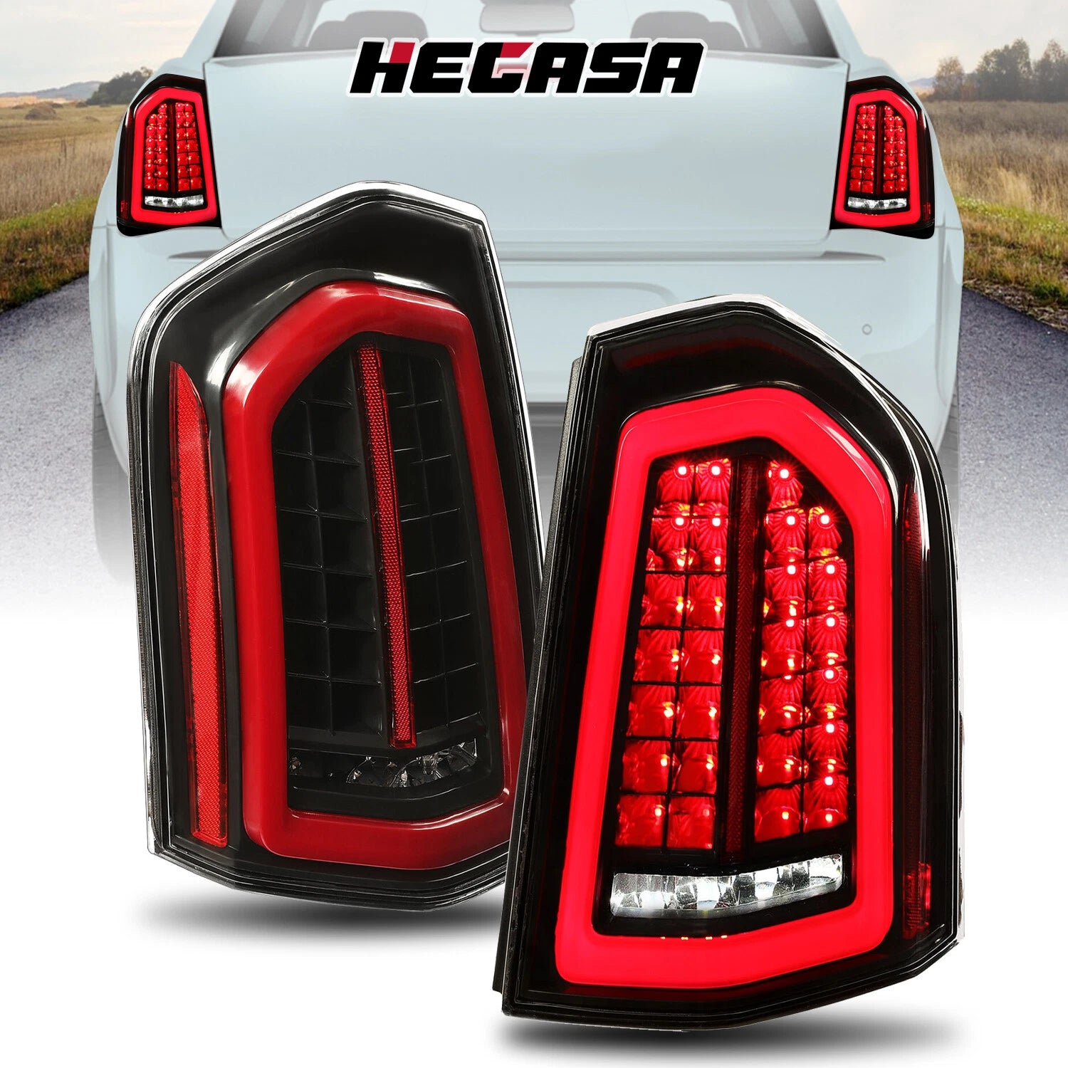 Full LED Tail Light for Chrysler 300 Sedan (2011–2014) w/ Sequential Signal