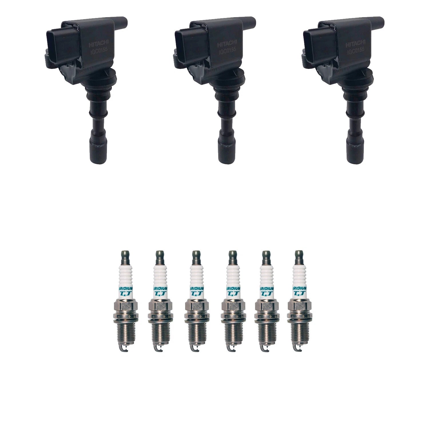 Set of 3 Ignition Coils & 6 Denso Iridium Spark Plugs for Sedona XG350 (2002–2006)