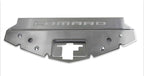 Brushed Front Header Plate w/White C-Fiber Vinyl "CAMARO" Inlay for 16-20 Camaro