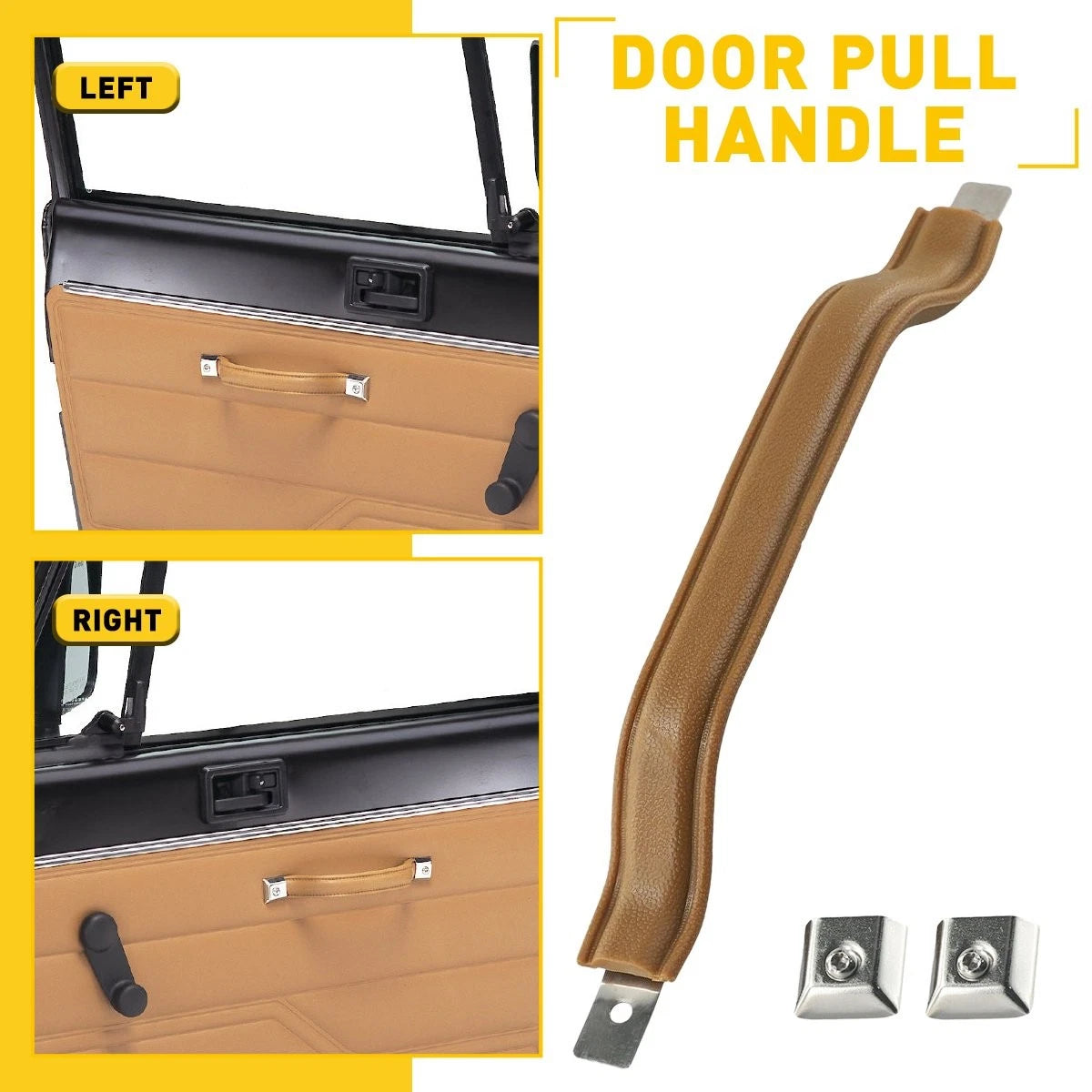 Pair Interior Door Strap Pull Handle Set for Jeep YJ Wrangler (1987–1995)