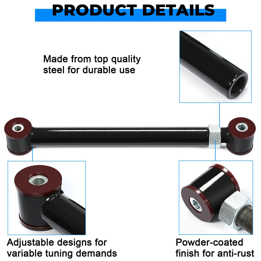 Set of 2 Adjustable Front Upper Lower Control Arms for Dodge Ram (1994–2009) 0-6"