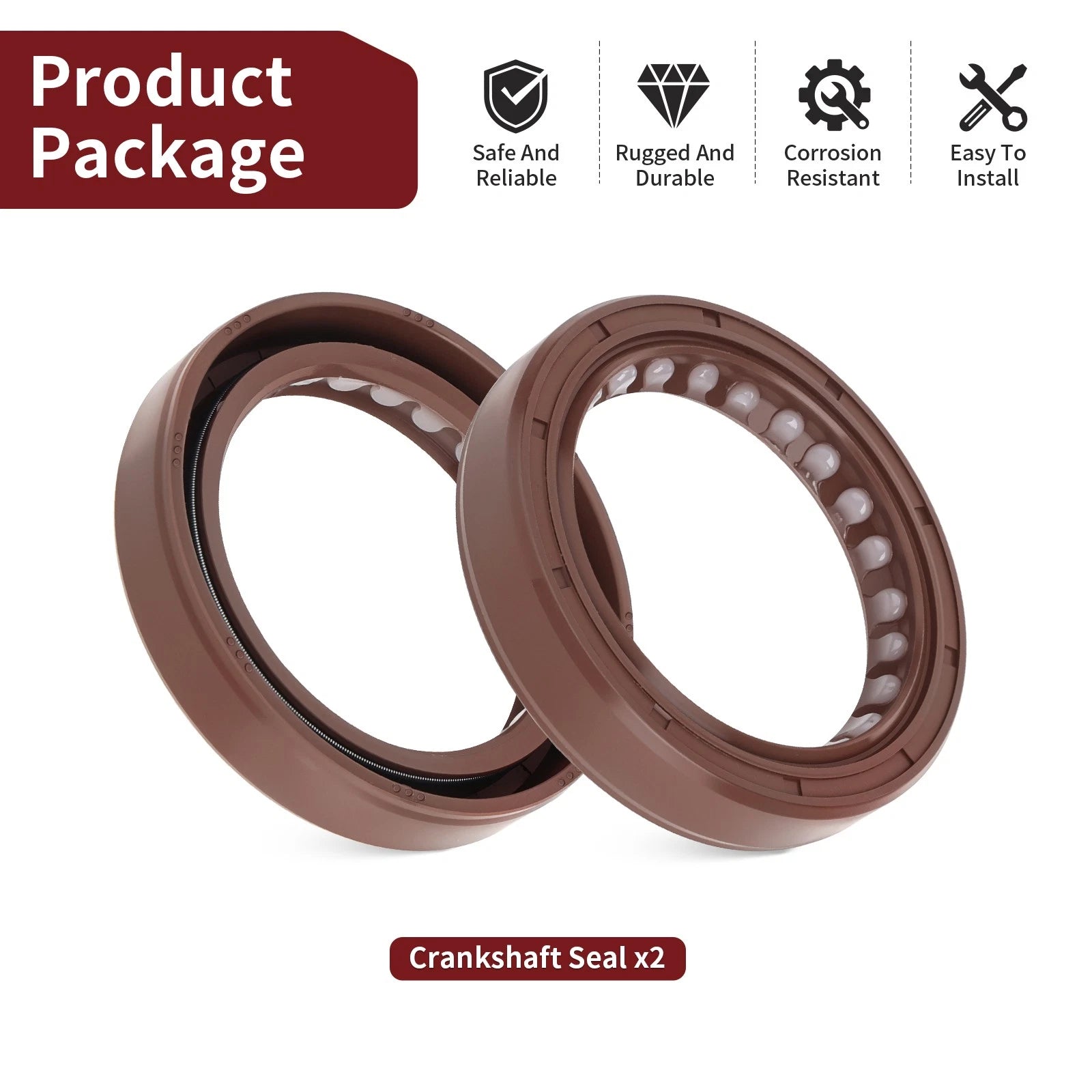 2pc Crankshaft Seal for Polaris Ranger 900 1000 Crew XP (2018–2025) #3610284