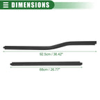 Set of 1 Window Weatherstrip for Ford F-250 (2013–2016) Rubber No.F81Z2625596AA Black