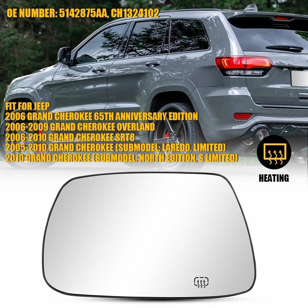 Heated Mirror Glass for Jeep Grand Cherokee (2005–2010)