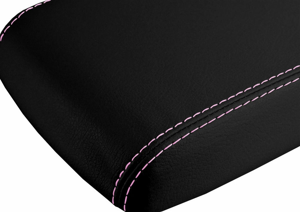 Console Lid Pull Over Cover Leather for Dodge Challenger (2008–2014) Pink Stitch