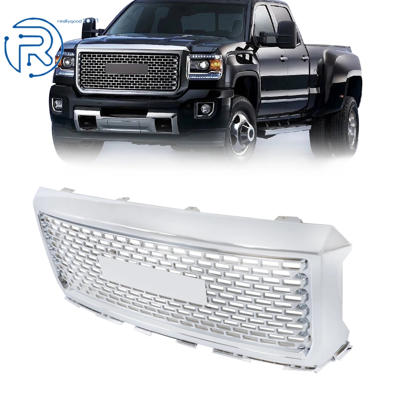 Mesh Front Bumper Upper Grille for GMC Sierra 1500 Denali (2014–2015)