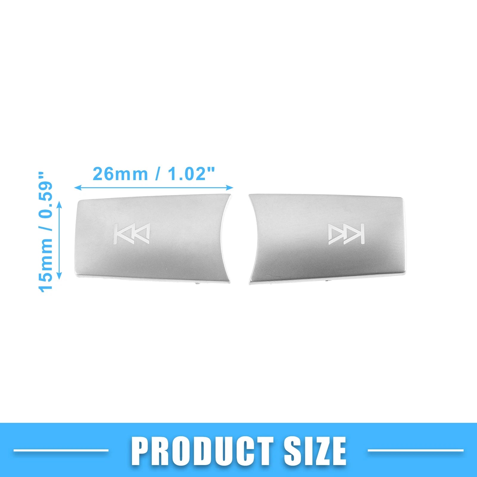 Set of 2 Multimedia Radio Button Cover Stickers for Mercedes-Benz 