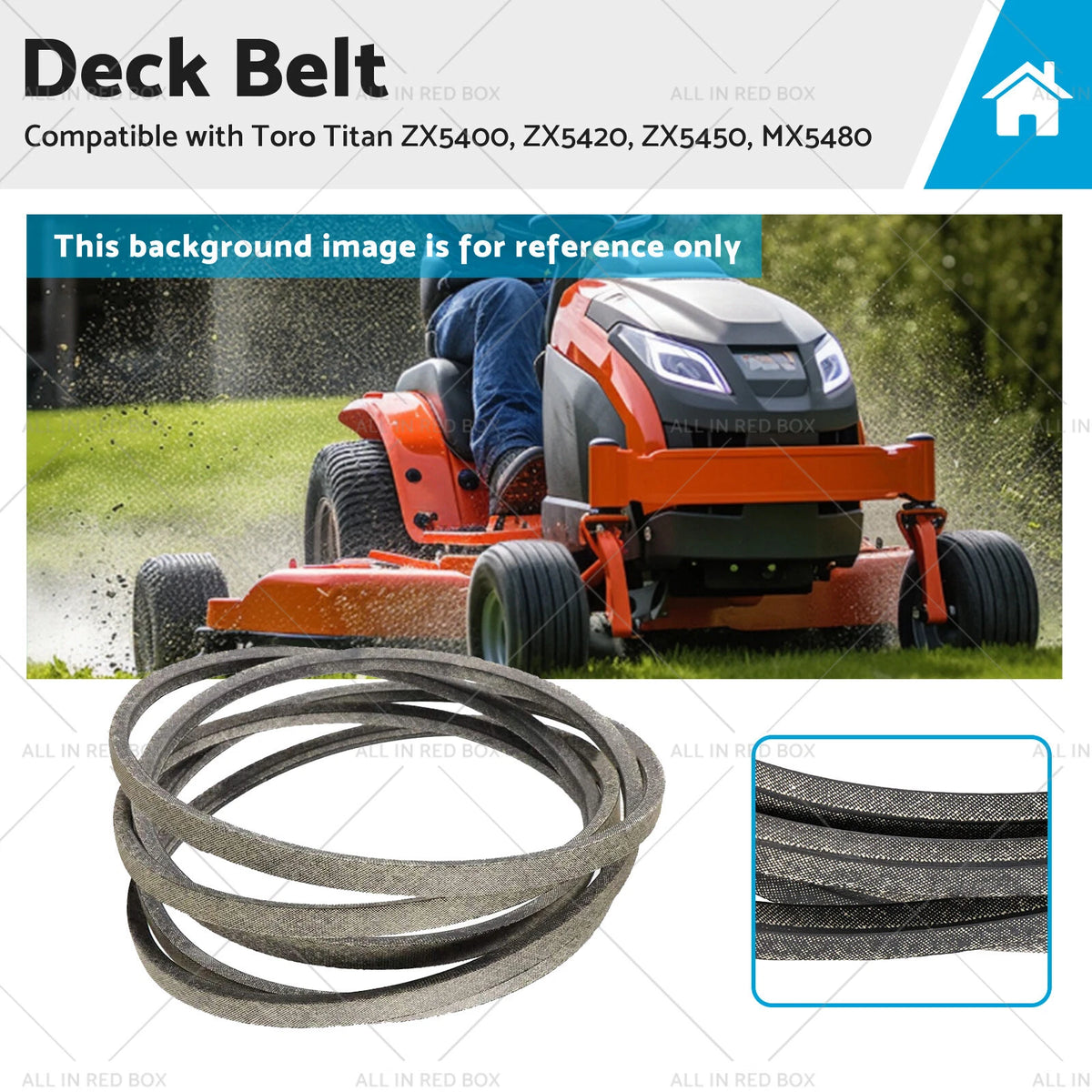 Cutter Deck Belt for Toro ZX5400 ZX5420 MX5480 MX5400 MX5420 (133-1167)