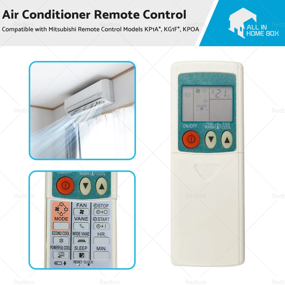 Air Conditioner Remote Control for Mitsubishi KPOA KP1A KG1F