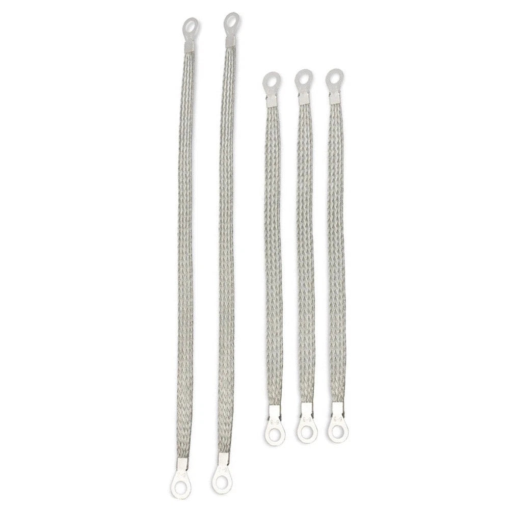 Set of 5 Engine Ground Straps 10"x1/2" & 13"x1/2" for Automotive Tools