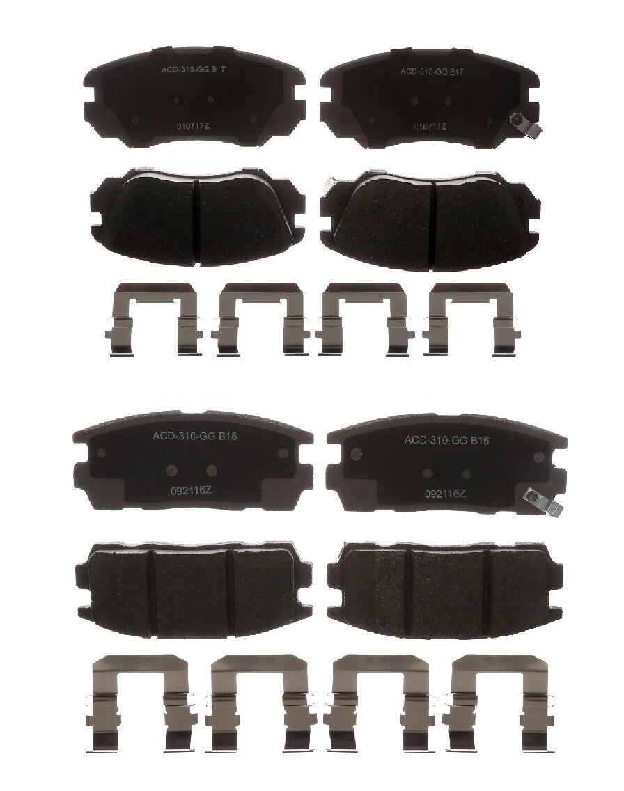Front and Rear Ceramic Brake Pad Kit ACDelco for Chevy Equinox GMC Terrain (2010–2016)