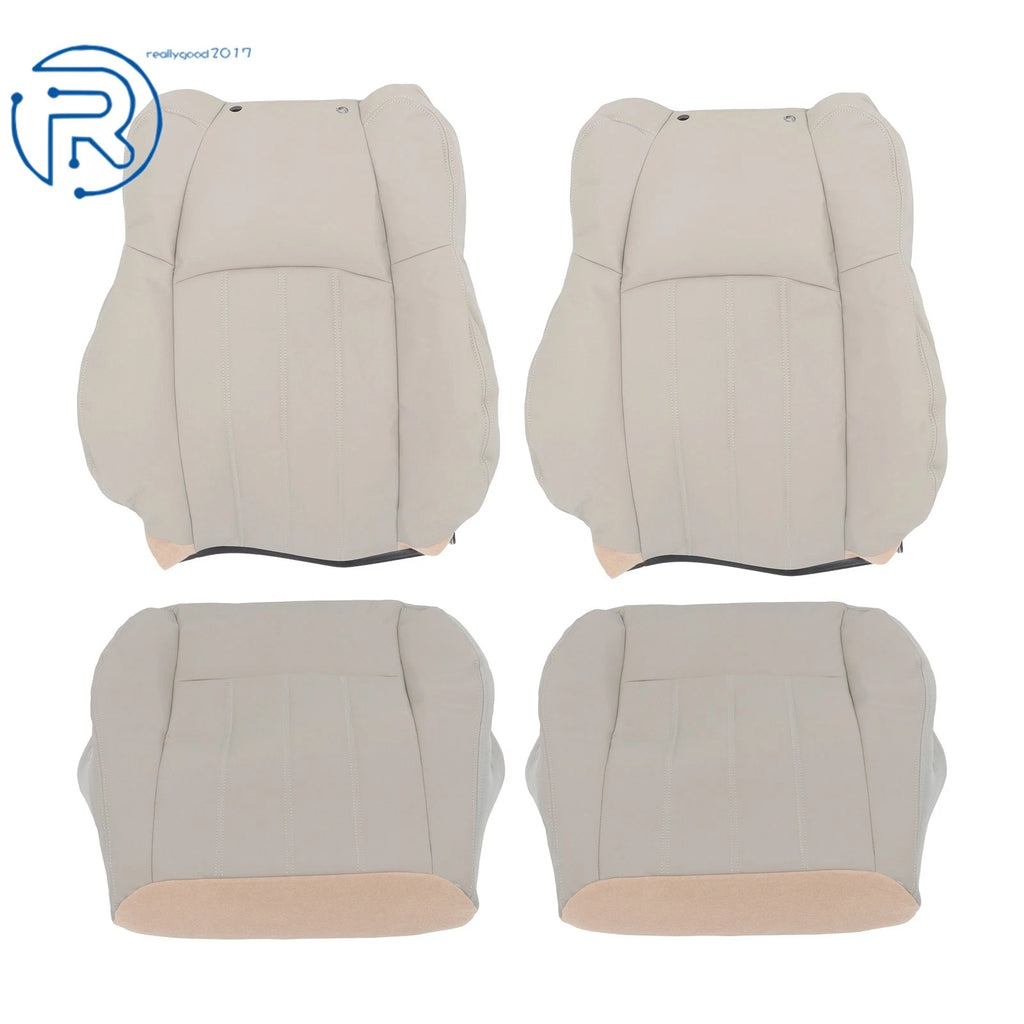 Set of 4 Gray Leather Seat Covers for Chrysler 300C (2005–2010)