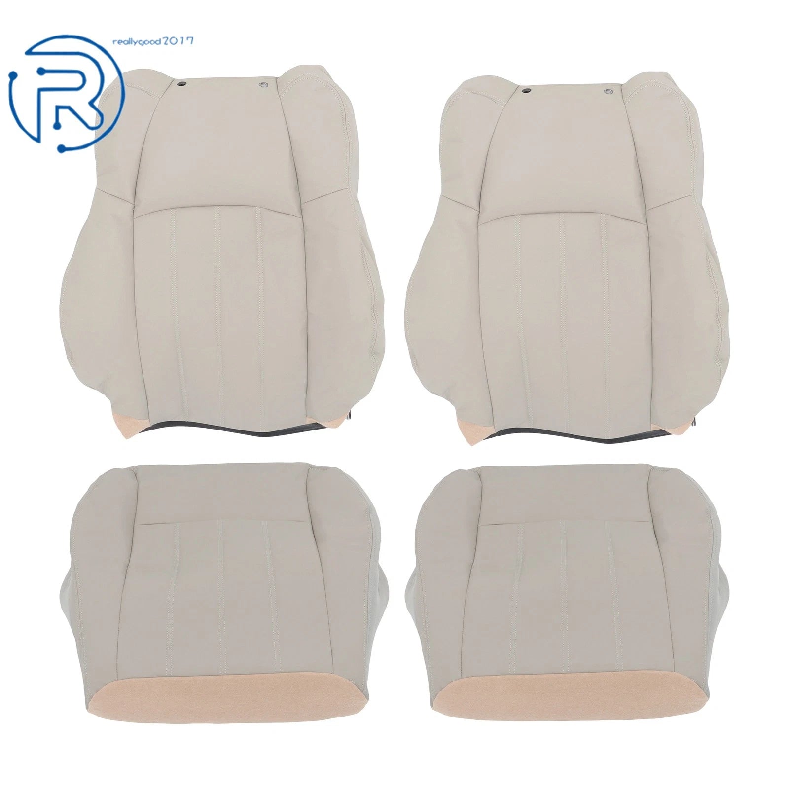 Set of 4 Gray Leather Seat Covers for Chrysler 300C (2005–2010)