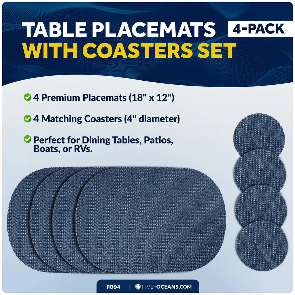 Non-Slip Washable Blue Placemat for Dining Table (FO94)