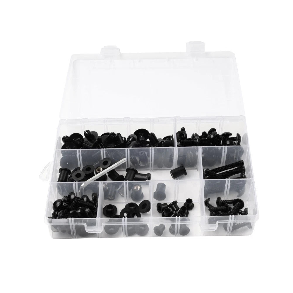 Fairing Bolts Kit for Kawasaki ZX-6R ZX-6RR (2009–2012) - Black