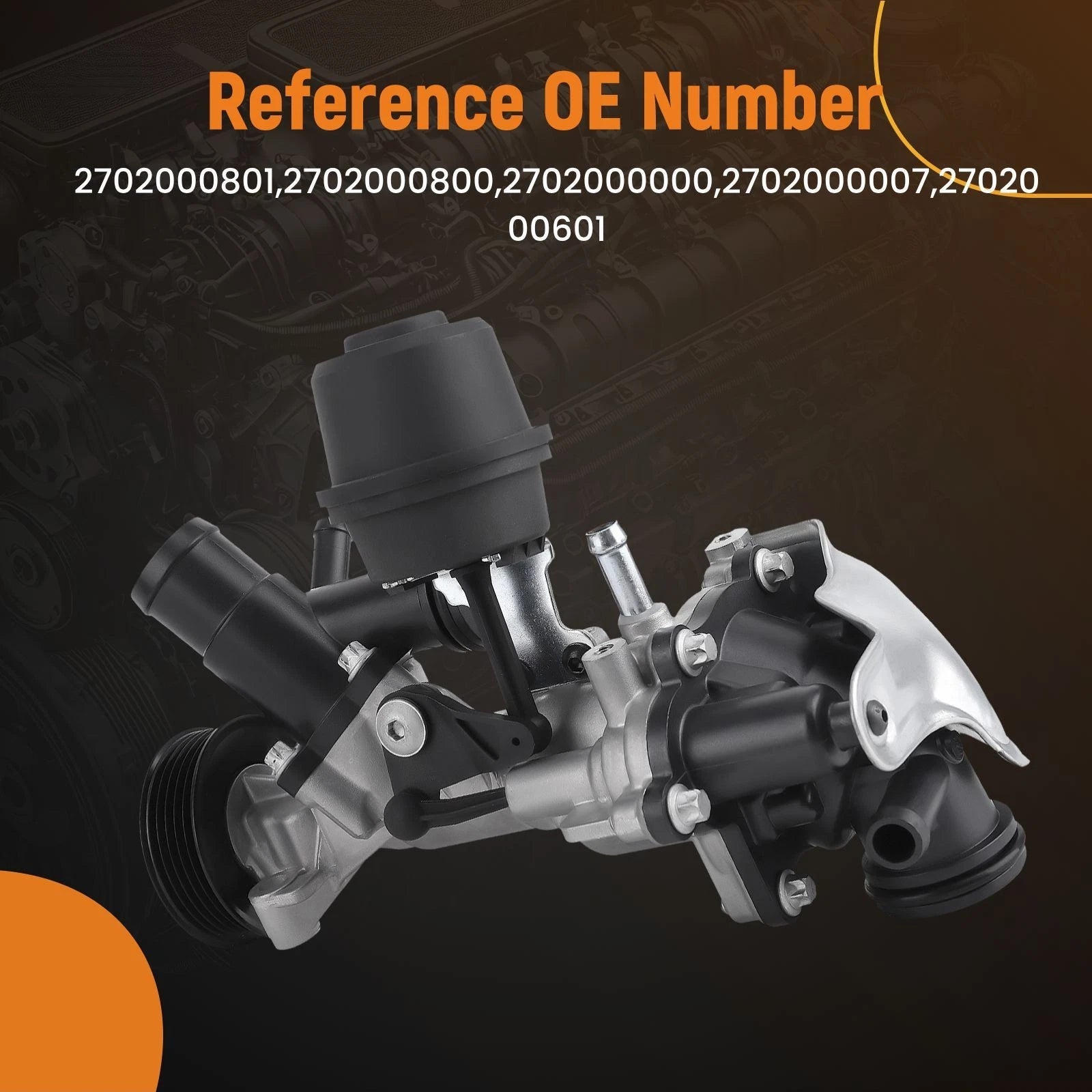 Engine Water Pump for Mercedes-Benz GLA 250, GLA 45 AMG (2015–2017)