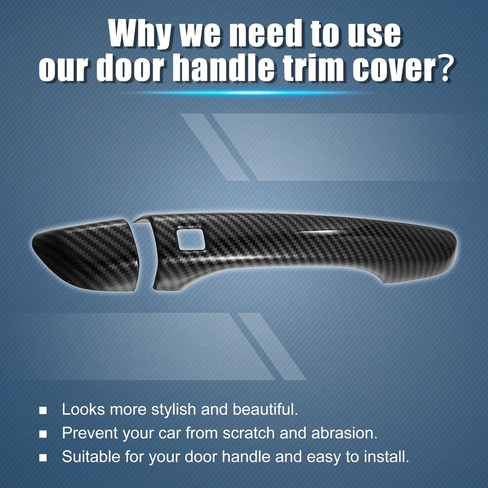 8pcs Side Door Handle Cover Trim for Hyundai Elantra (2017-2020)