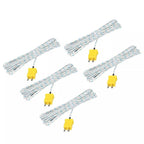 Set of 5 KType Temperature Probes with Long Cable for Automotive Use