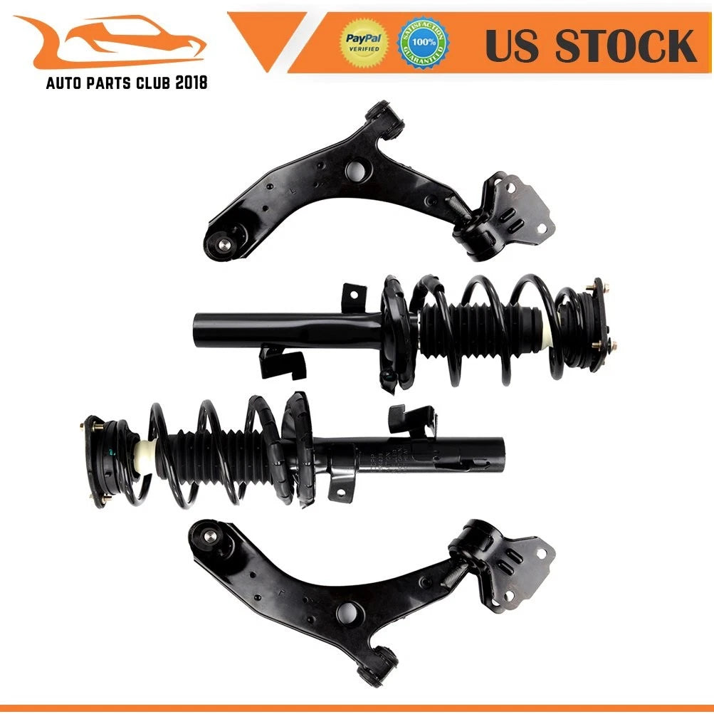 4pc Front Strut Assembly & Lower Control Arm Ball Joint for Mazda 3 (2010–2013)