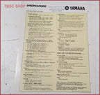 Yamaha PM2000 Mixing Console Sales Brochure and Spec Sheet