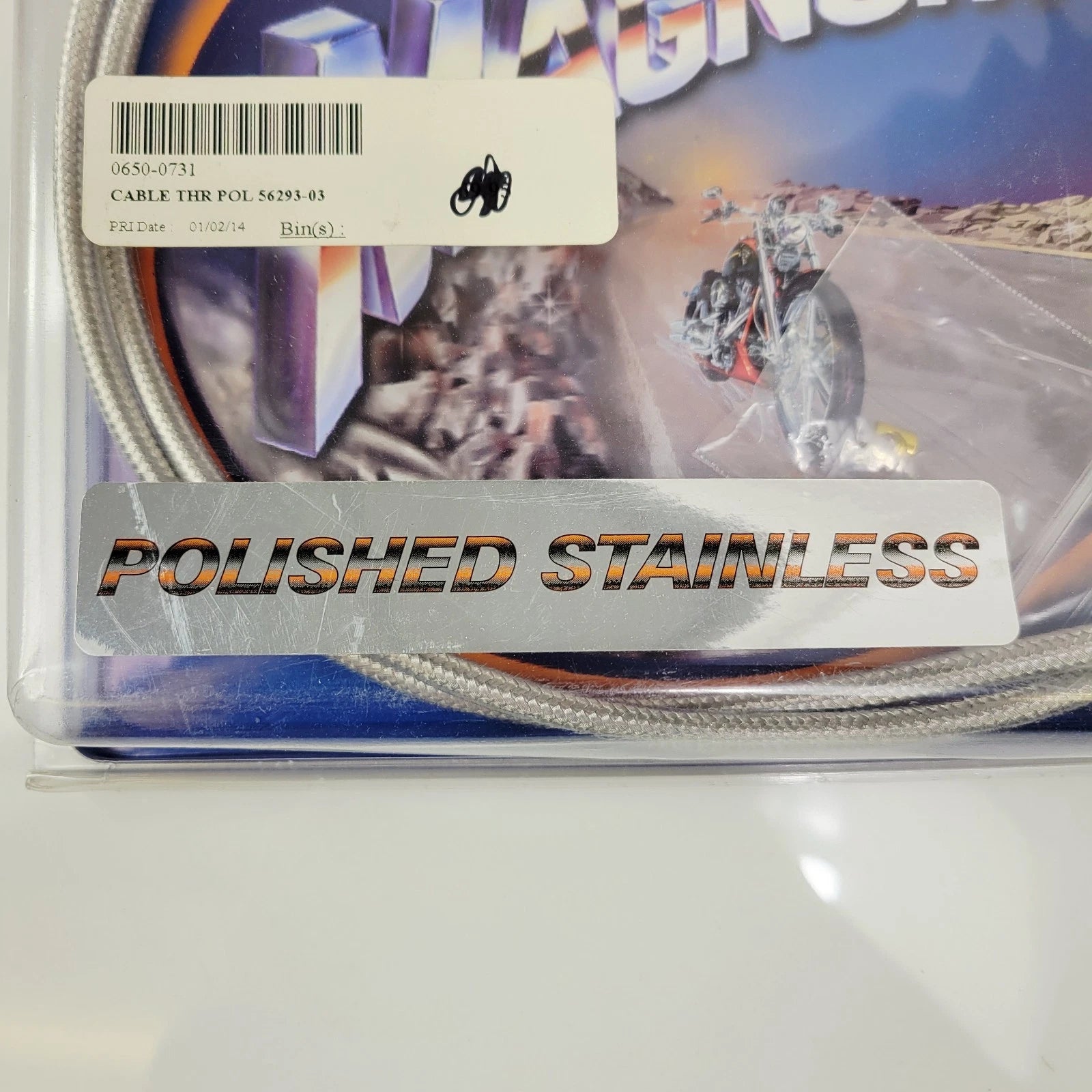 Stainless Idle Cable for Harley-Davidson Road King (2002–2007) 56293-03