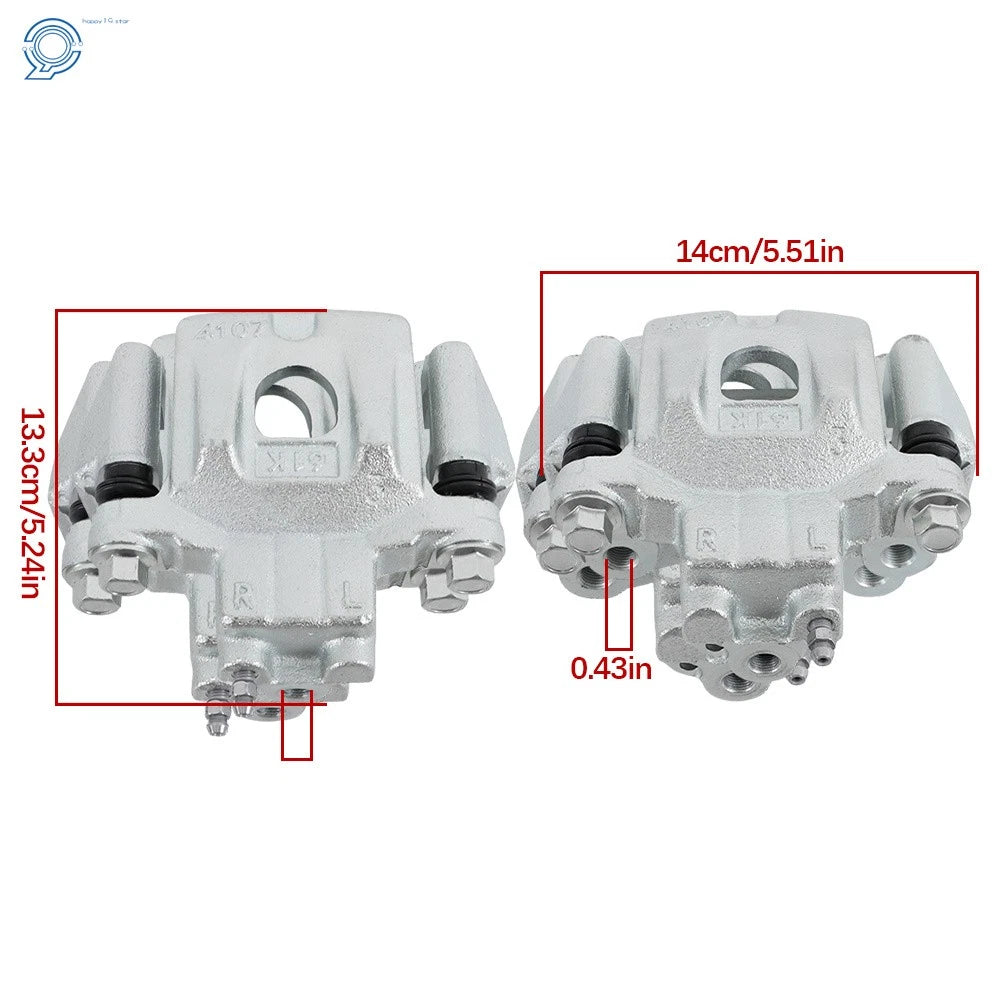 2 Brake Calipers for Lexus RX330 RX350 RX400h & Toyota Highlander (2004–2007)