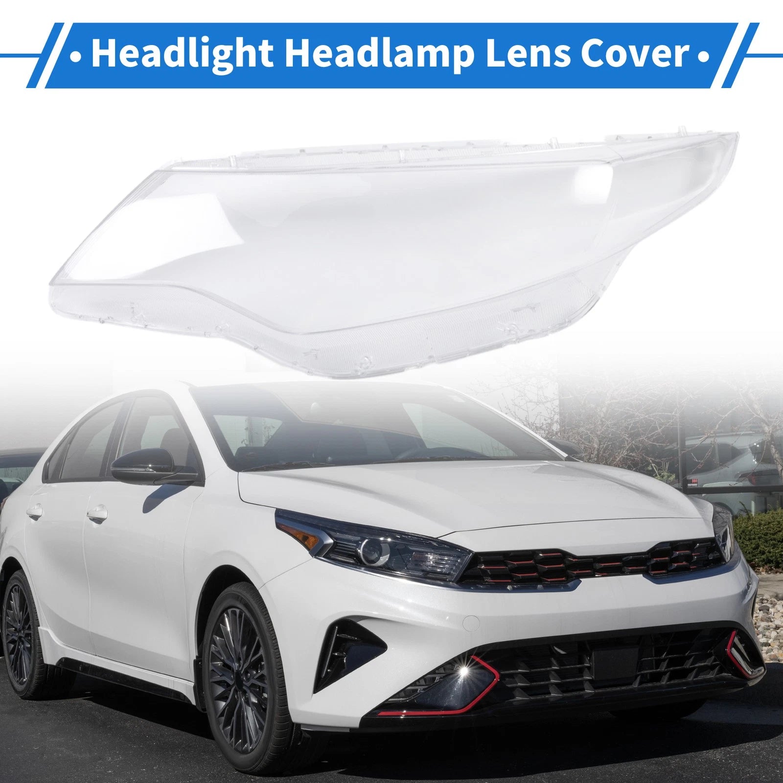 1 Pcs Headlight Lens Cover for Kia Optima (2016–2018) PC Clear