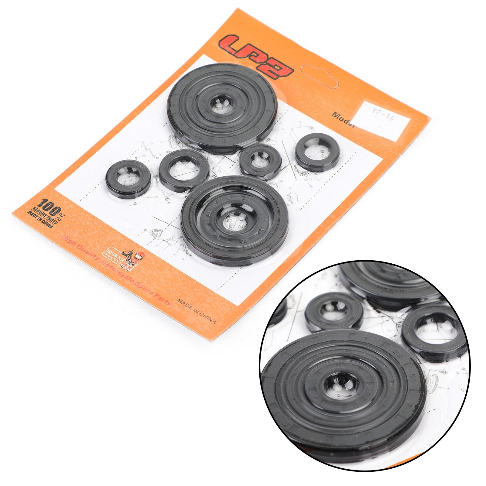 10pcs Engine Oil Seal Crankcase Kit for Honda CRF250R CRF250X (2004–2017)
