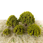 Set of 12 Green Model Trees for HO Scale Train Diorama