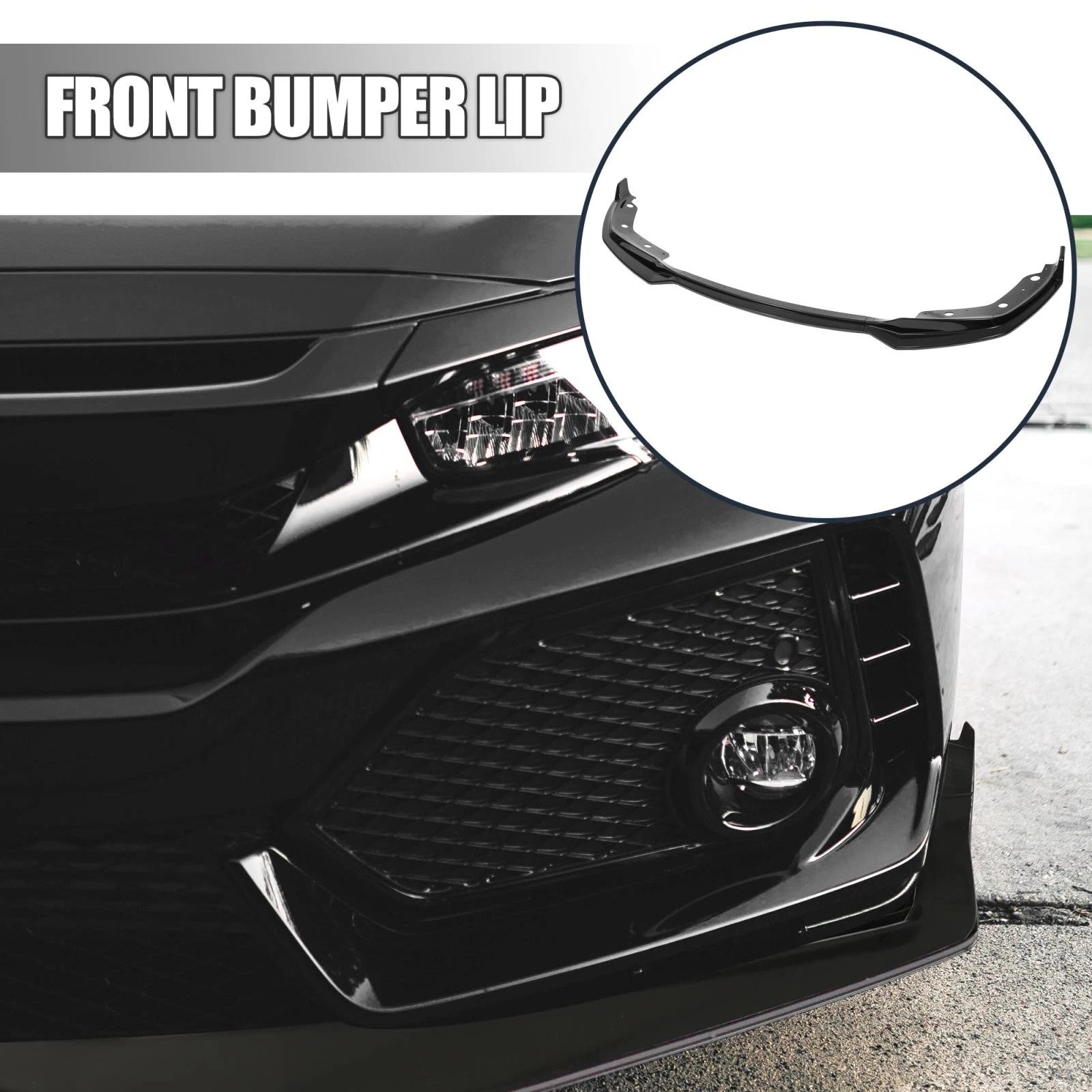 Set of 2 Glossy Black Front Bumper Lip Splitters for BMW 3 Series G28 (2019–2021) 747709127620