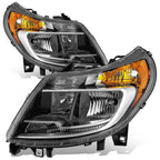 OE Style Chrome Housing Amber Corner Headlights for Promaster 1500-3500 (2014–2022)