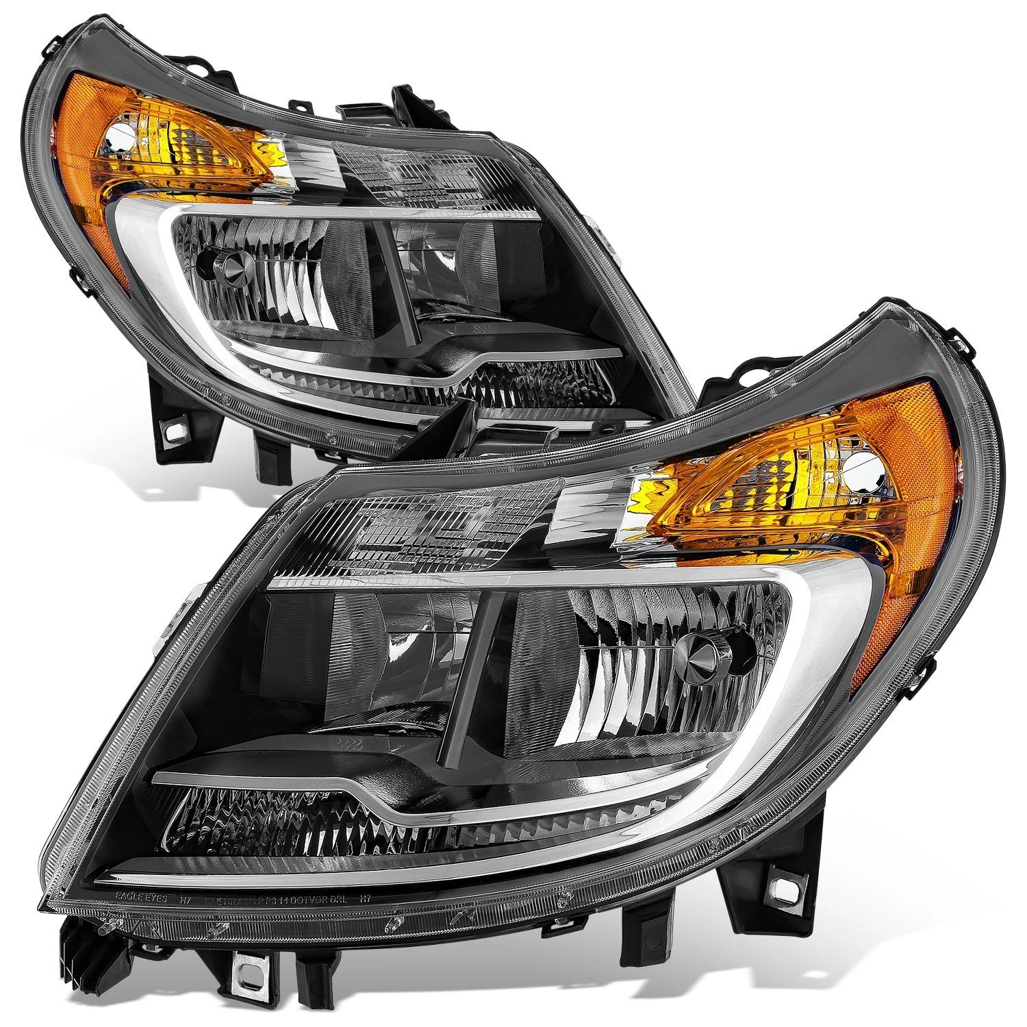 OE Style Chrome Housing Amber Corner Headlights for Promaster 1500-3500 (2014–2022)