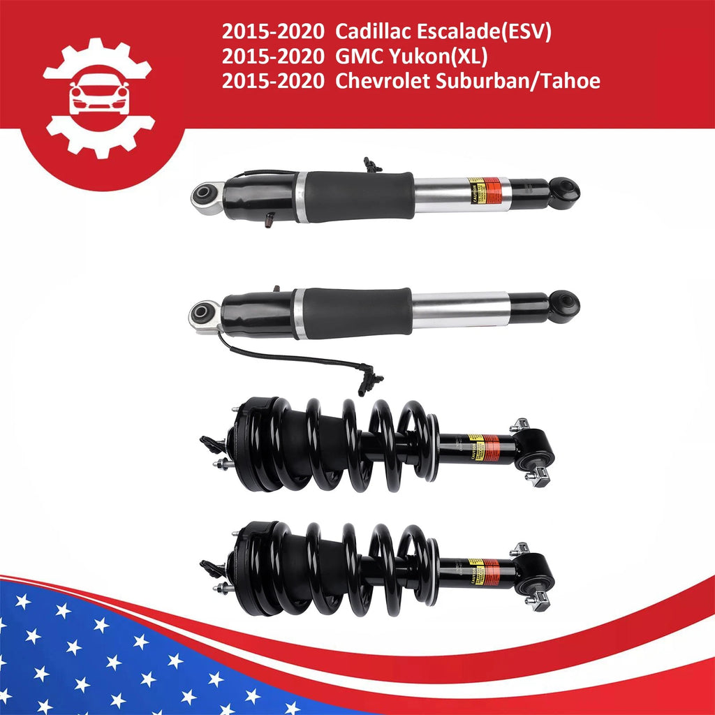 Set of 4 Shock Struts for GMC Yukon XL Escalade Tahoe Suburban (2015–2020)