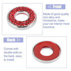 4X Red Bling Door Lock Stickers for Mercedes Benz E C Class GLC (2015–2019)