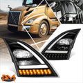 Upper Smoked Housing Headlight & Amber Side Corner Lamp for GMC Sierra/Yukon (1999–2007)