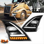 Upper Smoked Housing Headlight & Amber Side Corner Lamp for GMC Sierra/Yukon (1999–2007)