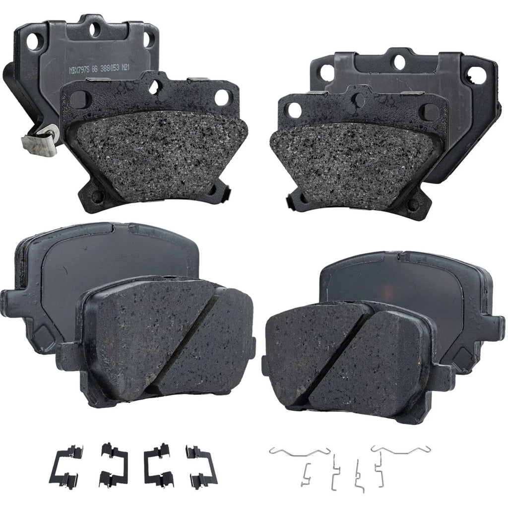 Set of 4 Ceramic Brake Pads for Toyota Corolla (2005–2006)