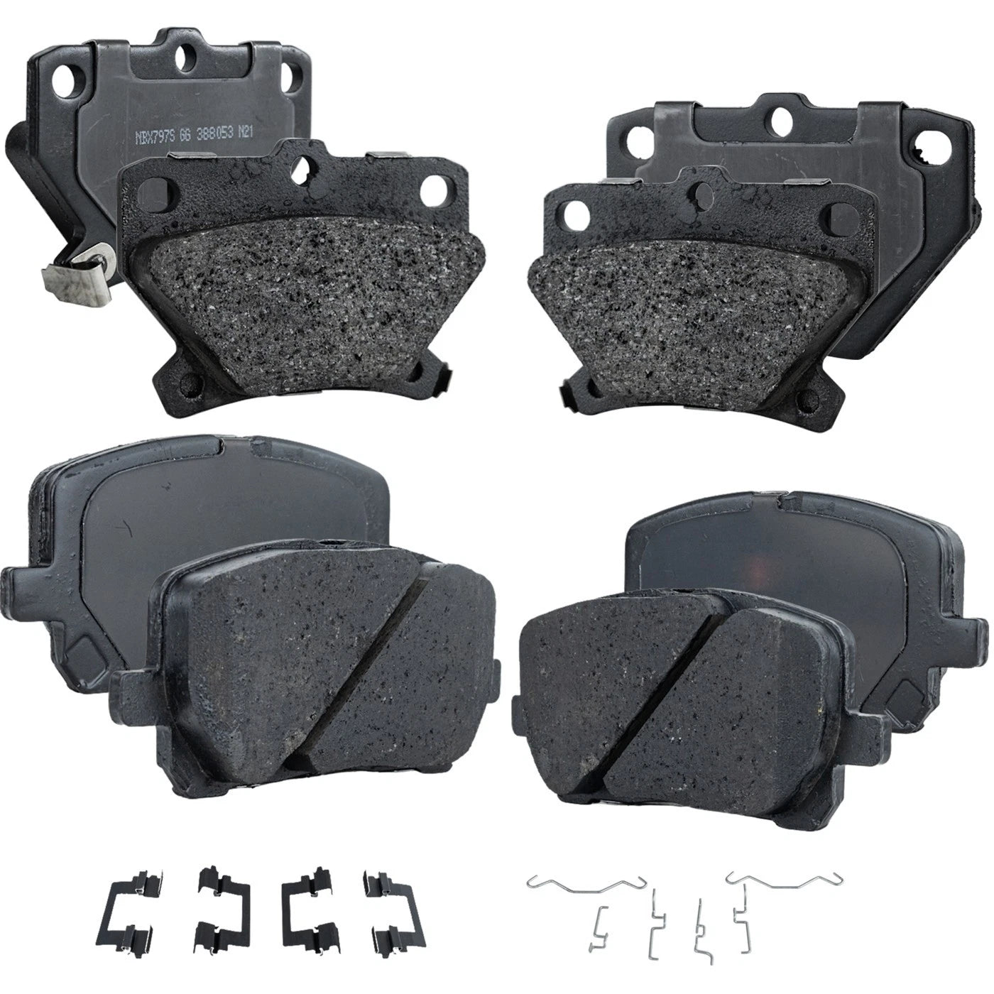 Set of 4 Ceramic Brake Pads for Toyota Corolla (2005–2006)