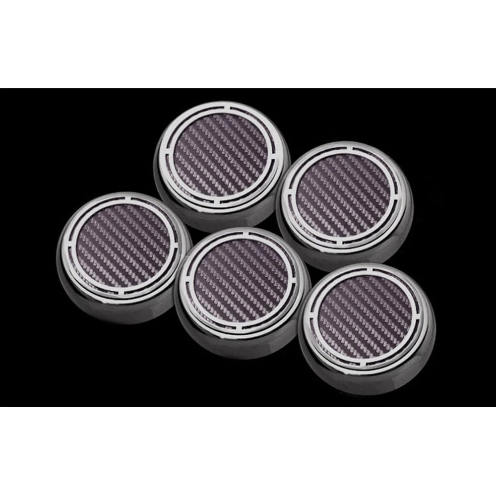 Chrome Cap Covers w/Black Carbon Fiber Inlay for 97-13 Chevy Corvette Automatic