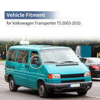 Mirror Cover Cap Set of 2 Gloss Black for Volkswagen Transporter 