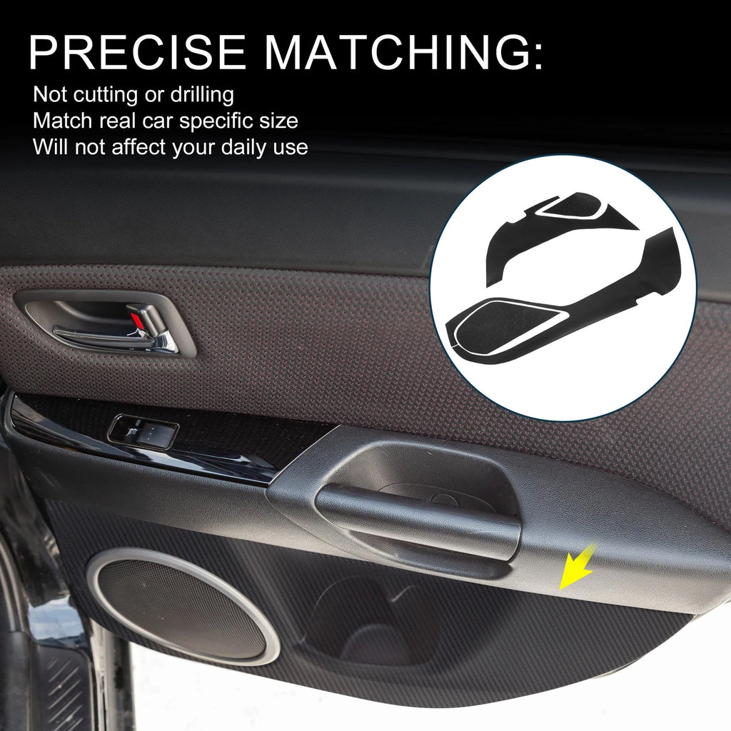 Set of 1 Door Kick Guard for Mazda Atenza (2013–2020) Black Front Rear
