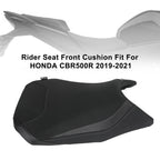 Front Rear Seat Cushion for Honda CBR500R (2019–2021) - Black