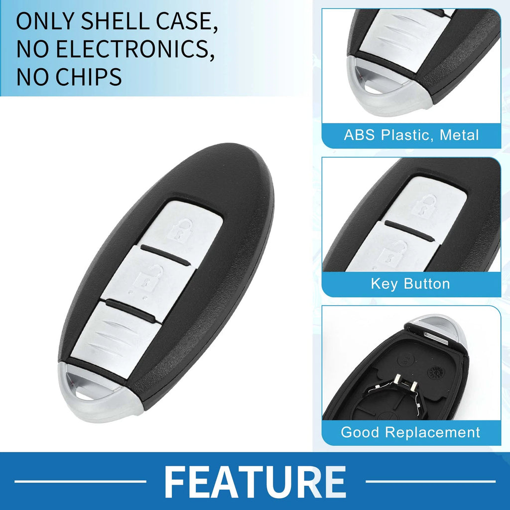 2X Keyless Entry Remote Fob Shell Case for Nissan Juke (2011–2017)