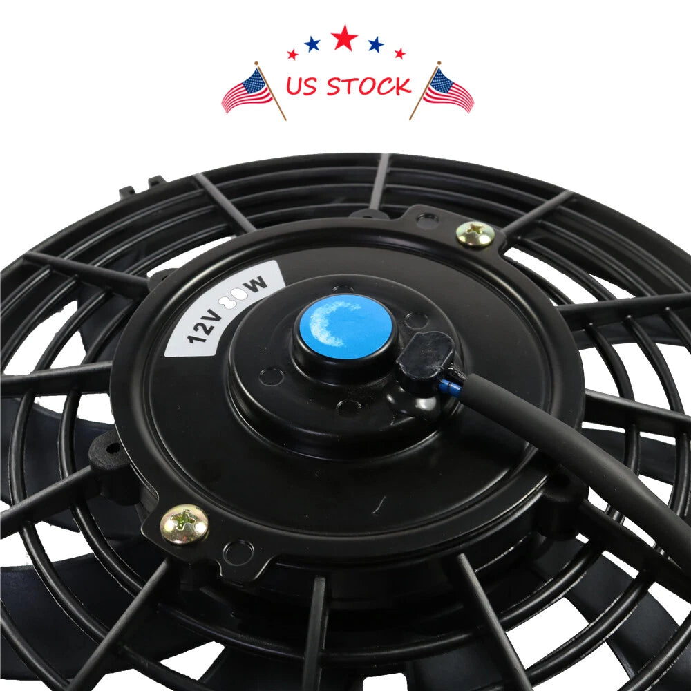 9" Electric Radiator Cooling Fan Mount Kit for Universal Fit (12V)