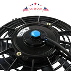 9" Electric Radiator Cooling Fan Mount Kit for Universal Fit (12V)