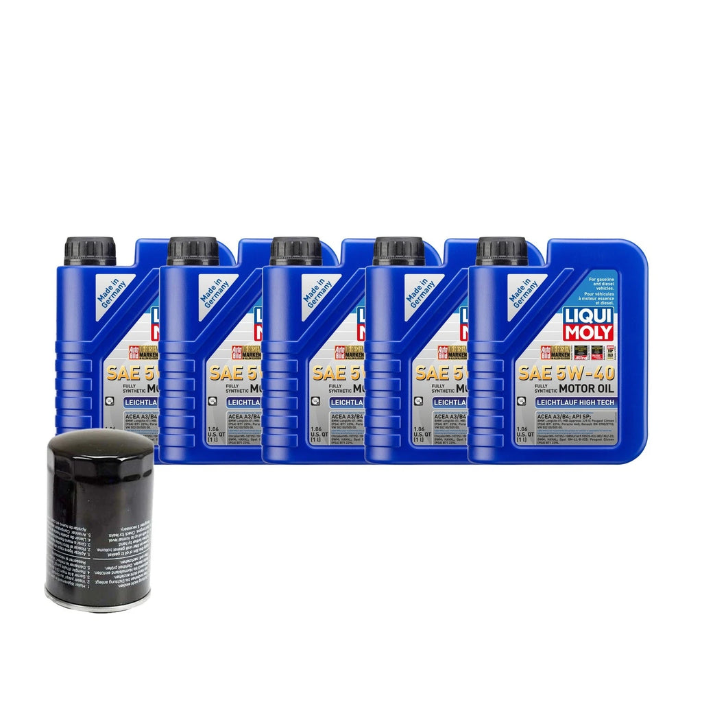5L Liqui Moly Leichtlauf High Tech 5W-40 Oil Change Kit for BMW 525i (1988–1995)