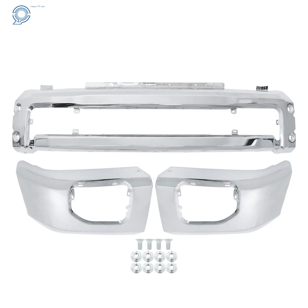 Chrome/Black Front Bumper for F250 F350 (2020–2022)